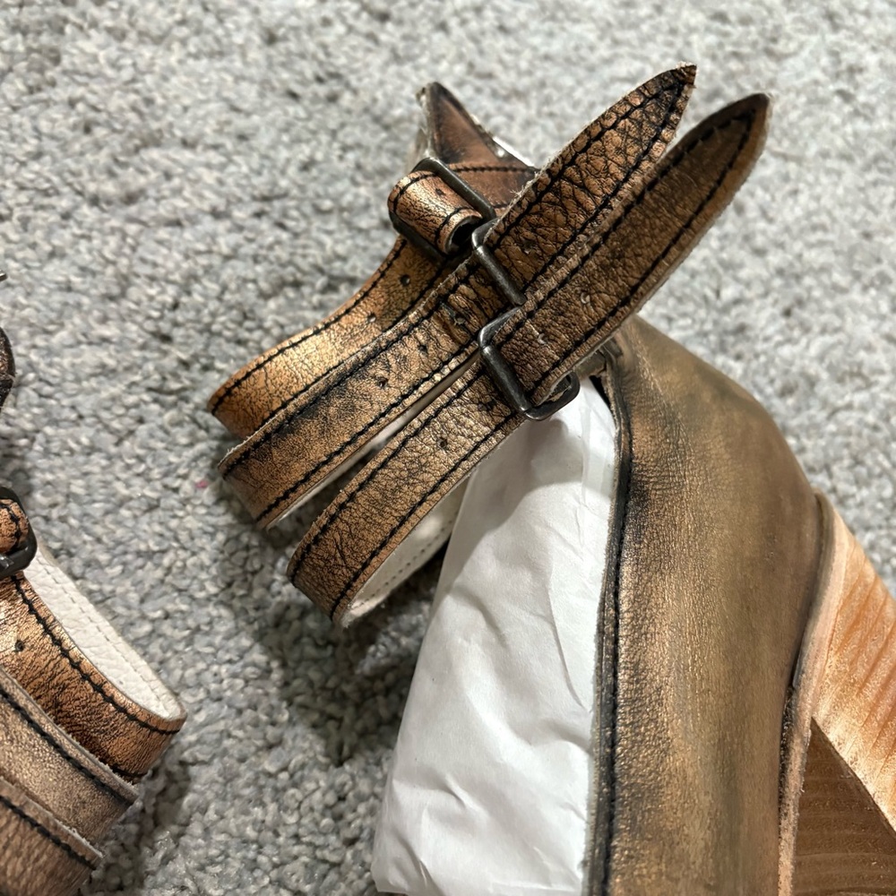 Freebird New In Box Randi Leather Buckles Shoes In Bronze Size 11 RARE Color - Picture 13 of 16